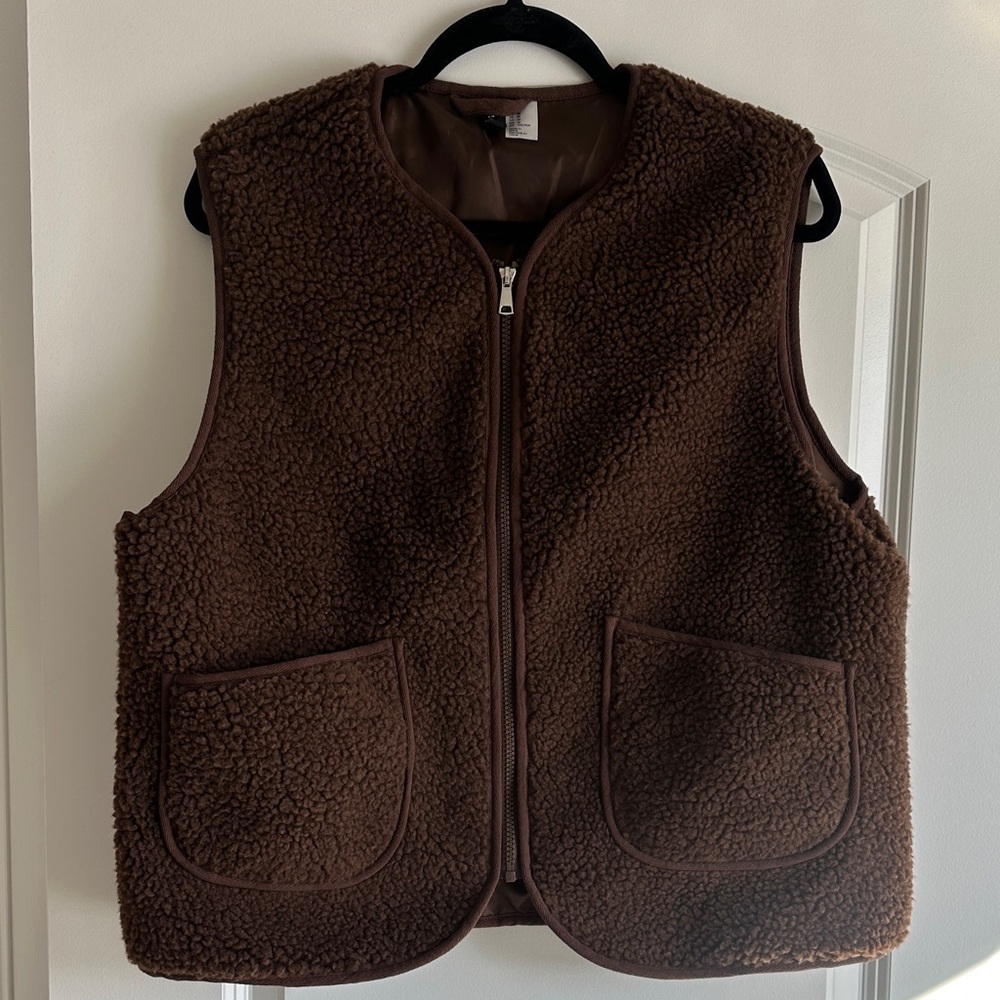 Divided Brown Fleece Vest